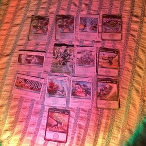 Bakugan red playing cards